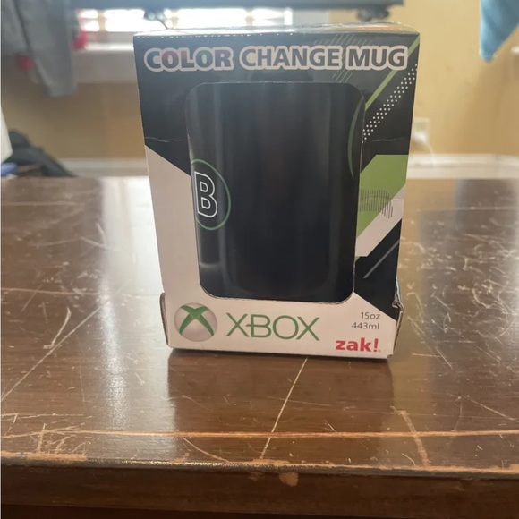Xbox Coffee Mug Cup 15 oz Black Green Color Changing Video Game Microsoft ZAK - Picture 2 of 6